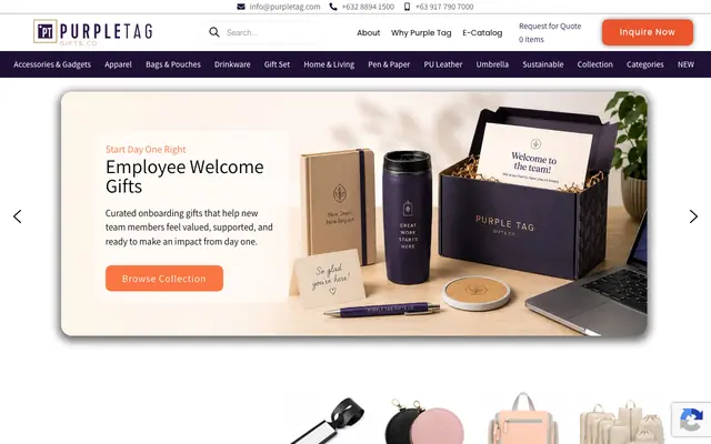Purple Tag Gifts Co. homepage